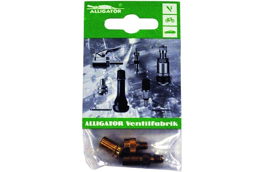 ALLIGATOR Adapter Ventil Set SB-Verpackung | schwarz / silb