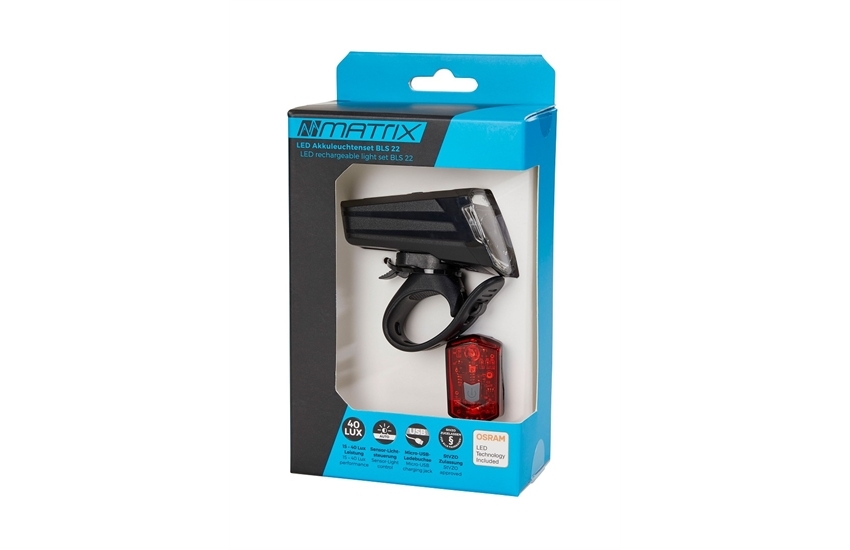 Matrix LED Akkuleuchten Set 40 LUX BLS 22 inkl. Lithium I