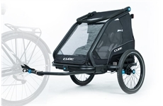 CUBE Kinder Fahrradanhänger Double CMPT (black)