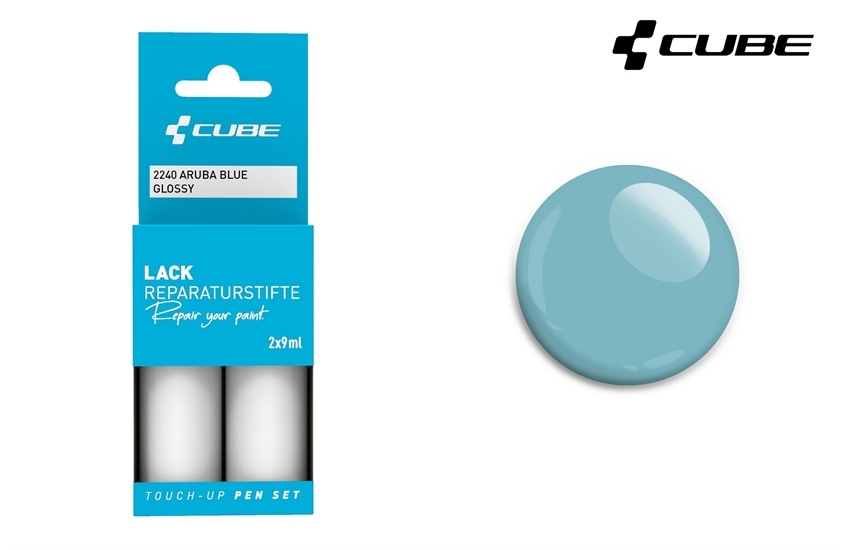 CUBE Lackstift Set ARUBA BLUE glossy