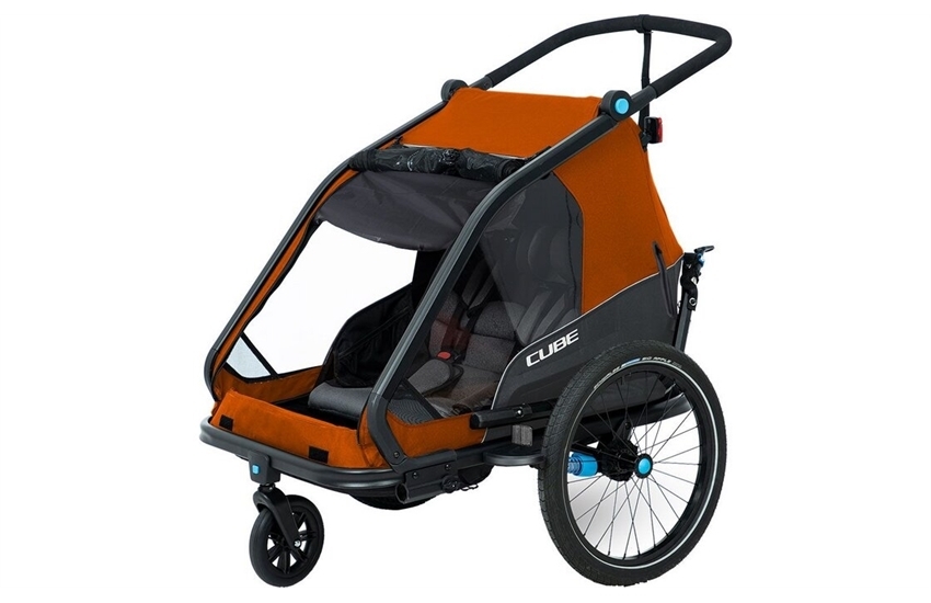 CUBE Kinder Fahrradanhänger Double CMPT X Actionteam