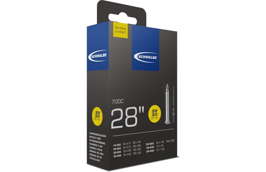 Schwalbe SV20 Extra Light Schlauch 28 Zoll - 80 mm
