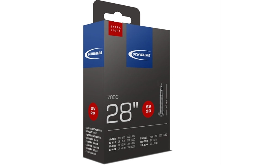 Schwalbe SV20 Extra Light Schlauch 28 Zoll - 40 mm