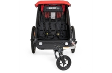 BURLEY Fahrrad-Kinder-Anhänger Honey Bee Double (Rot/Schwarz)