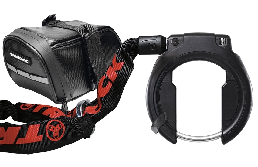 Trelock RS 453 AZ + ZR 355 Rahmenschloss + Satteltasche