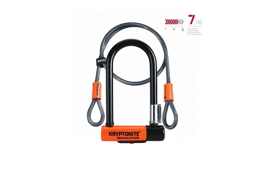 Kryptonite Evolution Mini-7 Bügelschloss + KryptoFlex Schlauf