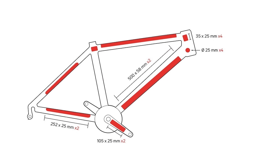Zefal Rahmenschutzfolie Skin Armor Set L