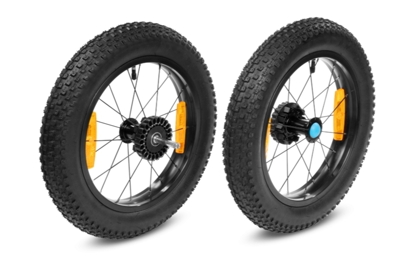 CUBE Fat Wheels hinten für Kinder Fahrradanhänger Doubl