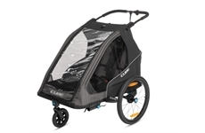 CUBE Kinder Fahrradanhänger Double PURE (black)