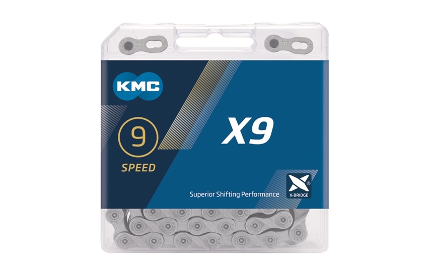 KMC X9 Grey Schaltungskette 114Gl.