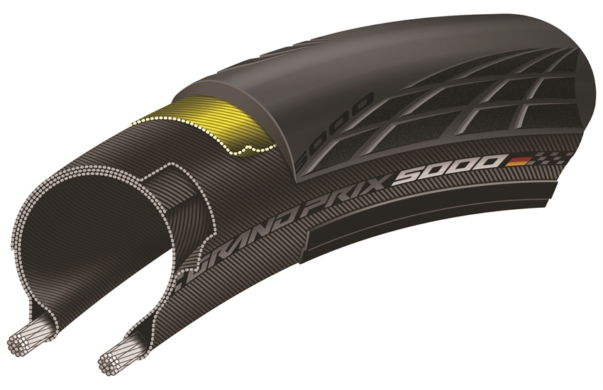 Continental GrandPrix 5000 700x25C BlackChili Compound Vectran