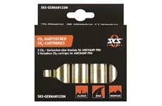 SKS CO2 Ersatzkartuschen Set für Airchamp ohne Gewinde (gold)
