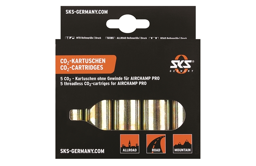 SKS CO2 Ersatzkartuschen Set für Airchamp ohne Gewinde