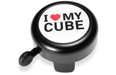 CUBE Fahrradklingel I LOVE MY CUBE (black´n´white´n´red)